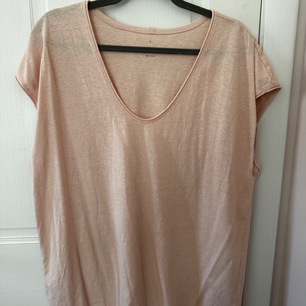 Petal Pink Scoop Neck Hemp Muscle T